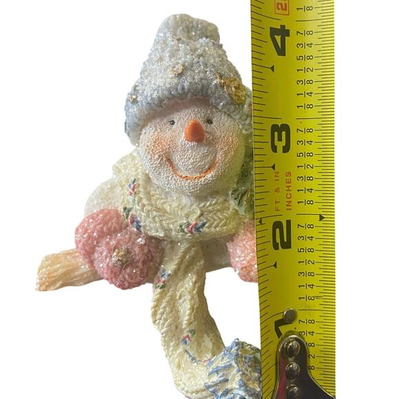 Vintage 2000 Cornerstone Creations Snowman Figurines Set of 2 Christmas Decor - Picture 6 of 7